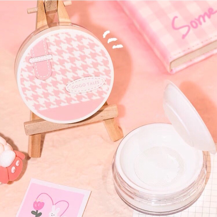 Phấn phủ bột kiềm dầu GOGO TALES Mist Light And Transparent Loose Powder Oil Control Makeup Air Gogotales GT370 GOGO104