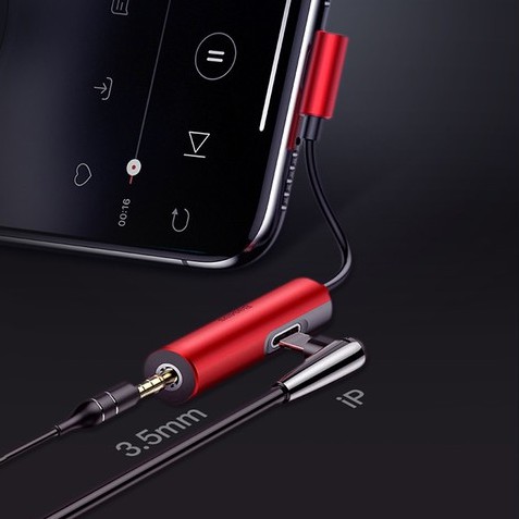 Bộ chuyển cổng Lightning sang Audio 3.5mm + Lightning Baseus L42 cho iPhone X/ XS Max (New Model, Smart Upgrade ).