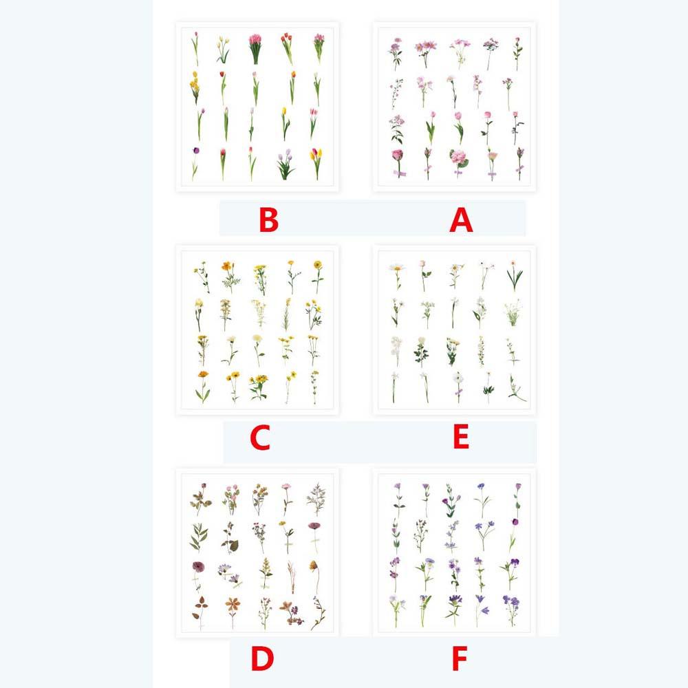 Nhãn Dán Giấy Họa Tiết Hoa Thủ Công Sáng Tạo Trang Trí Sổ Tay / Nhật Ký DIY