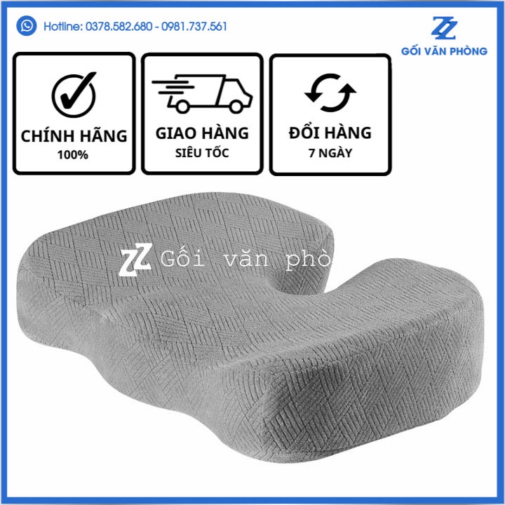 Gối lót mông, nệm ngồi ghế văn phòng cao su non siêu dày ZURIPILLOW