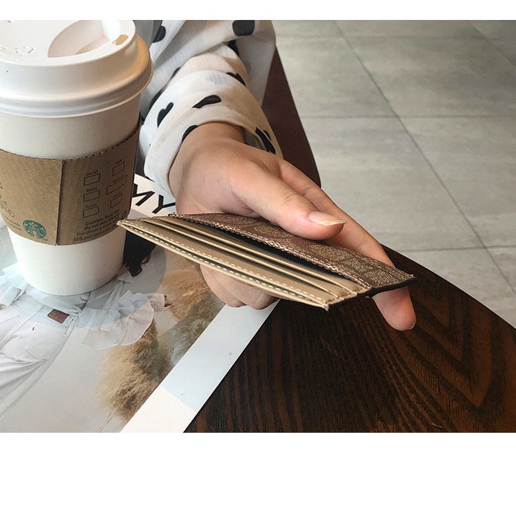 Ví Đựng Thẻ Bằng Da Bò Chất Lượng Cao Phong Cách Đơn Giản