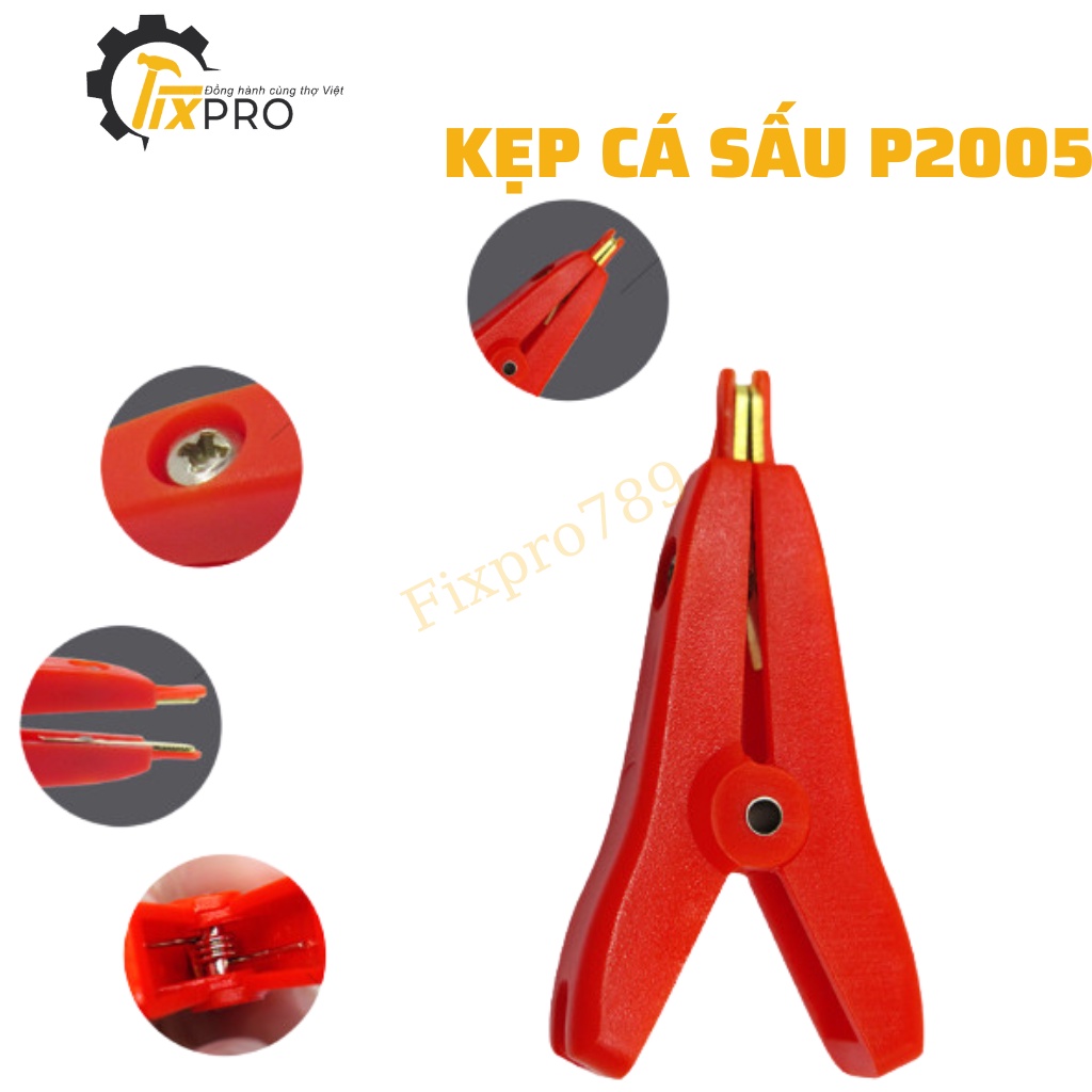 Đôi kẹp cá sấu cao cấp 26mm đồng nguyên chất mạ vàng