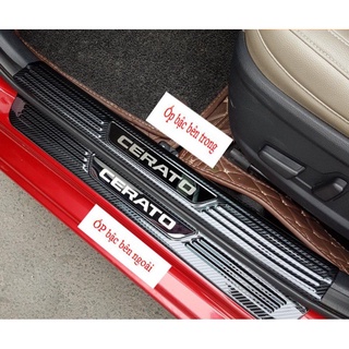 Ốp bậc cửa Kia Cerato 2019-2021, tặng kèm phụ gia tăng dính