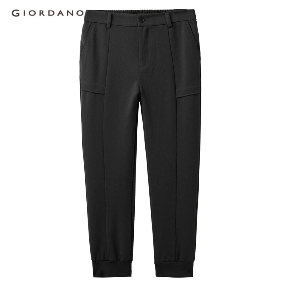 GIORDANO MEN Wrinkle-free elastic waistband banded cuffs pants 01110113