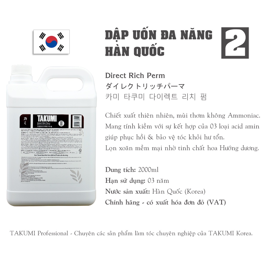 Dập Uốn Duỗi Đa Năng Takumi 2000ml Bestmypham