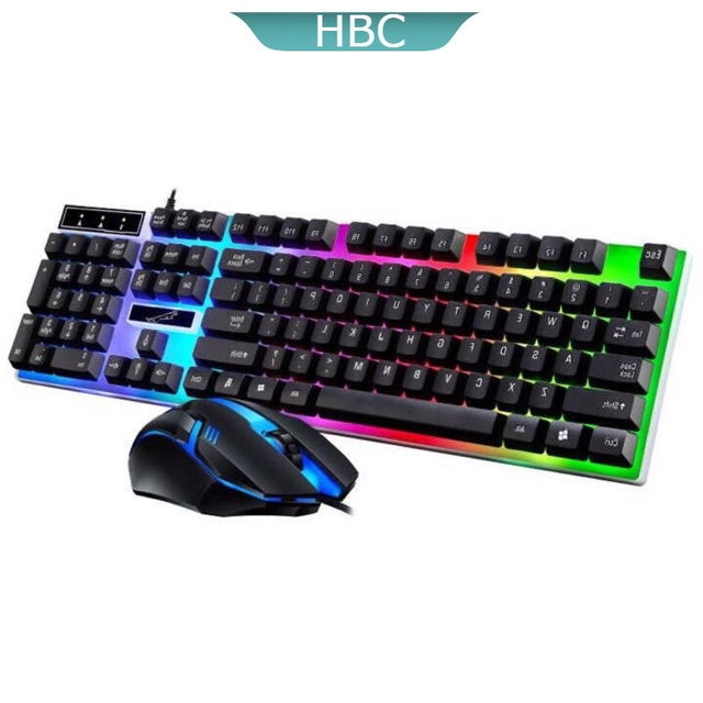 Bộ bàn phím và chuột giả cơ G21B chuyên Game Led đa màu dành cho game thủ,thiết kế ấn tượng