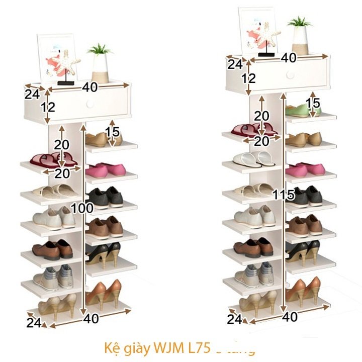 Kệ đựng giày, Chất liệu gỗ bền đẹp, hình cây nhiều tầng sang trọng cá tính
