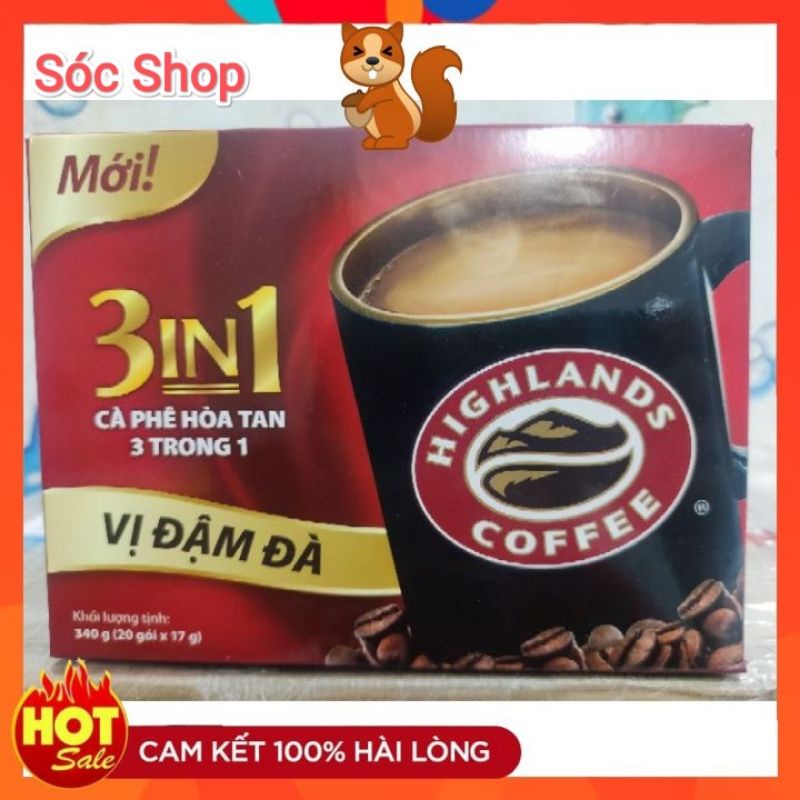 Cà phê Highlands Coffee hộp 10/20gói *17g