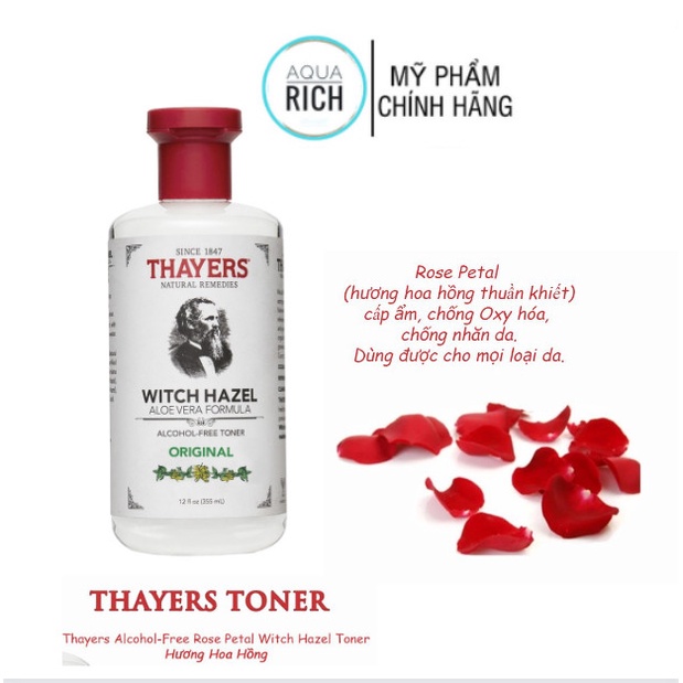 Nước Hoa Hồng Thayer Toner thayers 355ml