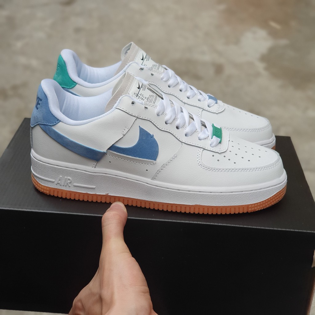 Giày Thể Thao AF1 Gót Xanh Xanh
