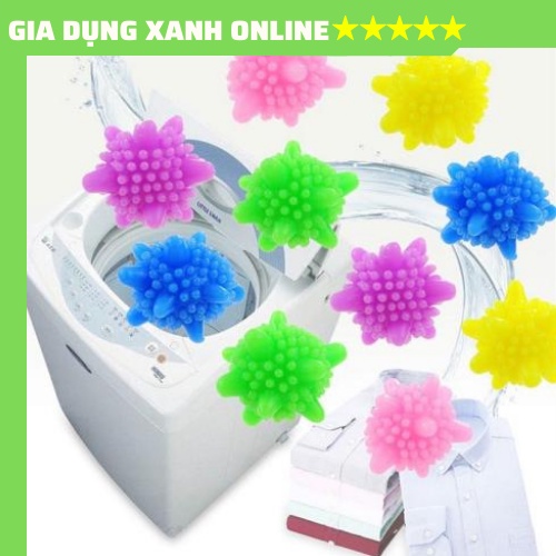 Quả Cầu Gai Ion Giặt Quần Áo - Bóng Giặt Sinh Học Hỗ Trợ Giảm Nhăn Hiệu Quả- Bóng Giặt Cầu Gai
