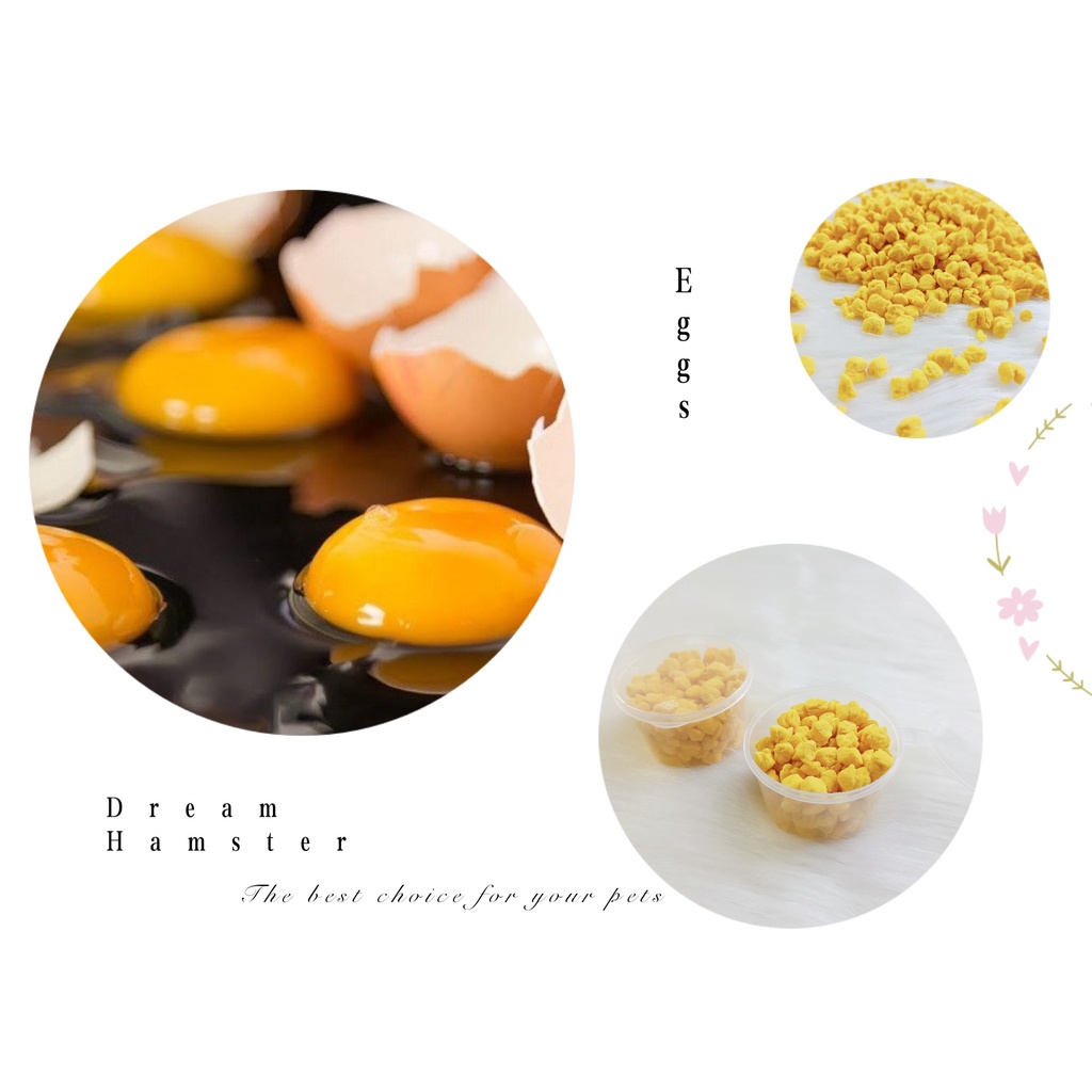 Lòng đỏ trứng gà sấy cho hamster, thỏ, bọ,.. - hủ 20gr