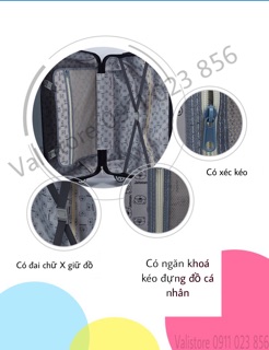 ( Tặng Gối Chữ U ) Vali Lux Nhựa PP HOT Size 24