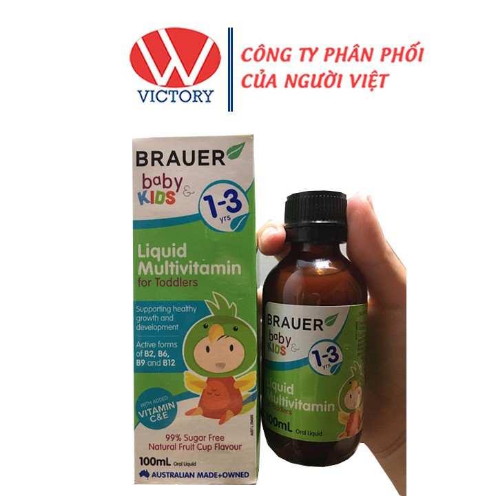 Siro Brauer Liquid Multivitamin For Toddlers - Bổ Sung Vitamin Cho Bé Từ 1 Đến 3 Tuổi - VictoryPharmacy