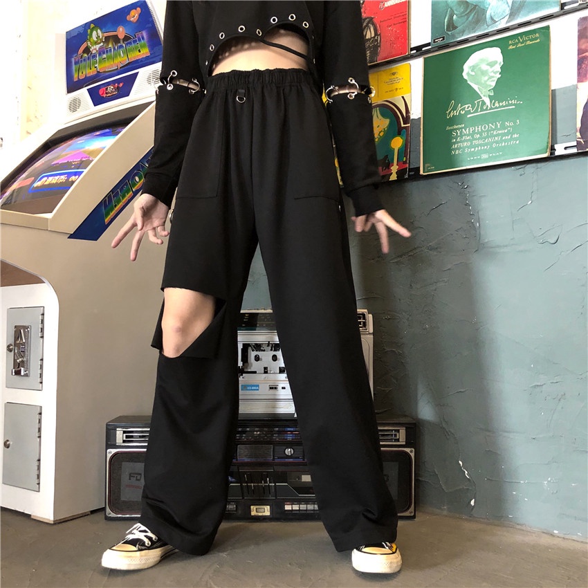 Quần thể thao ống rộng Unisex HQD36 Hỉn Hỉn Store
