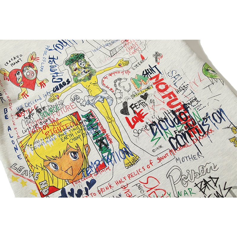 Áo Khoác Hoodie Chui Đầu In Họa Tiết Graffiti Thời Trang Thu Đông 2022