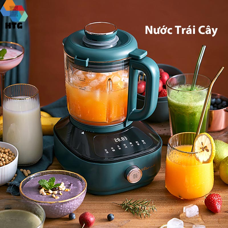 Máy làm sữa hạt đa năng Bear PBJ B06-W01 độ ồn thấp, nấu cháo, súp, xay sinh tố, nước ép, hẹn giờ thông minh, chính hãng