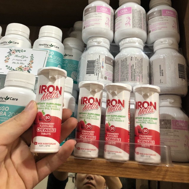 Viên sắt ngậm Iron melts 50v