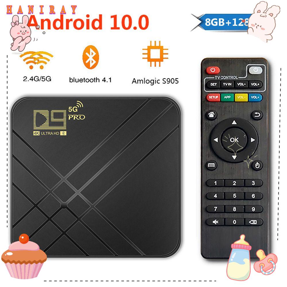 TV Box thông minh BTLIMER D9 PRO 8GB+128GB bốn nhân bluetooth 4K H.265 2.4G/ 5G wifi kép 2021 Android 10.0 dùng tại nhà
