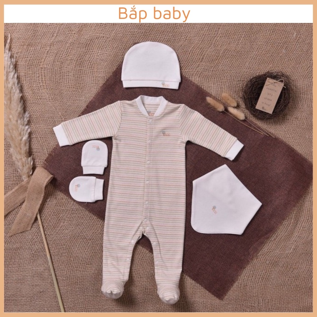 Body cho bé sơ sinh YAKI bộ body sơ sinh có bàn và không có bàn chất vải cotton origanic an toàn cho bé cho bé 0 9 tháng