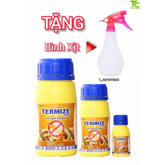 Tặng bình+ 1chai Thuốc diệt mối Termize 200SC sx tại Malaysi