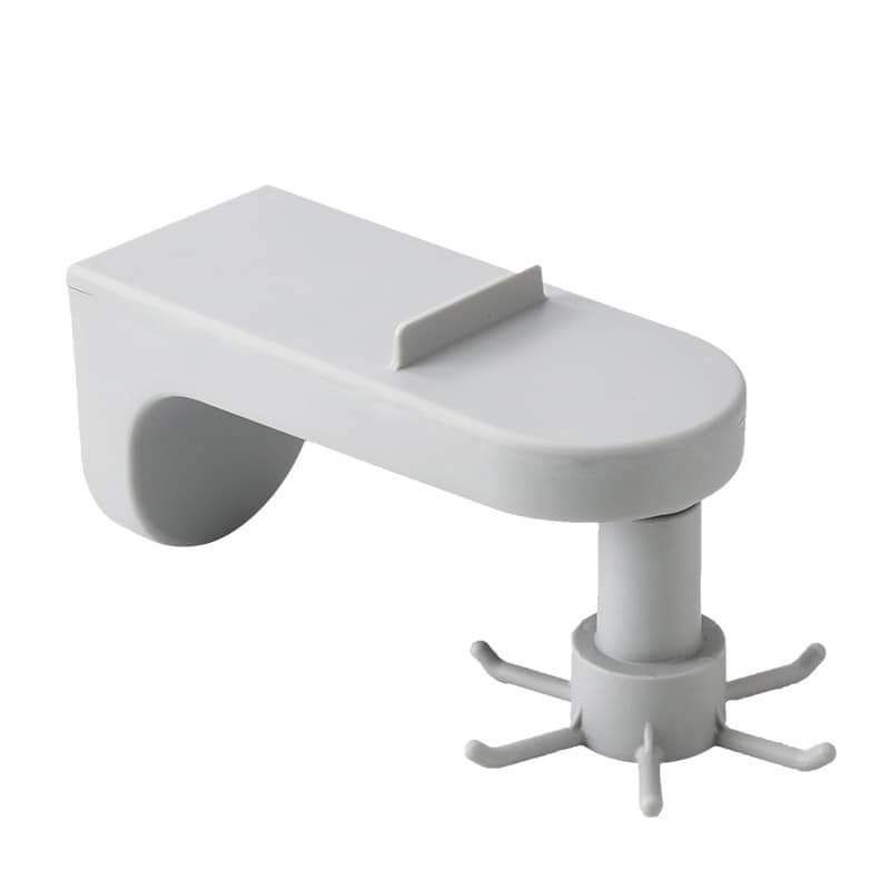 Móc dán tường treo nhà bếp 6 móc có kệ trên đựng nắp 17x8.5x7cm,,,