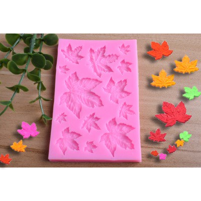 Khuôn silicon làm bánh/ socola thủ công hình lá phong nhiều kiểu bắt mắt