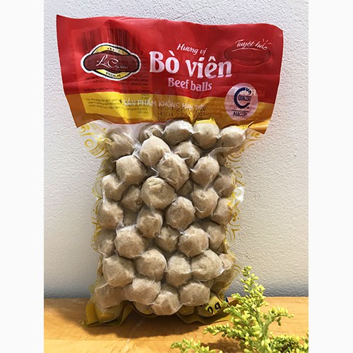 Bò viên chiên Lacusina , bò viên loại 1 - viên thơm mùi bò, dai vừa, chiên lên không teo 500gram