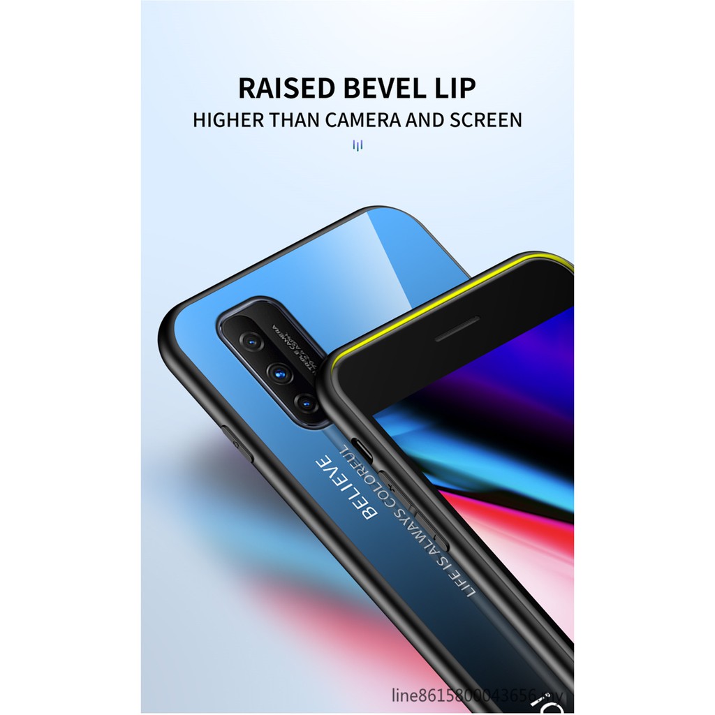 Ốp Kính Cường Lực Màu Gradient Dùng Cho Vivo Iqoo Z1X  Iqooz1X