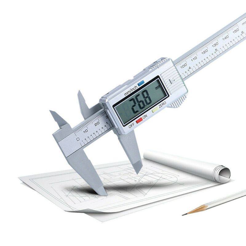 AOT.6inch 150mm LCD Digital Electronic Carbon Fiber Vernier Caliper Gauge Micrometer