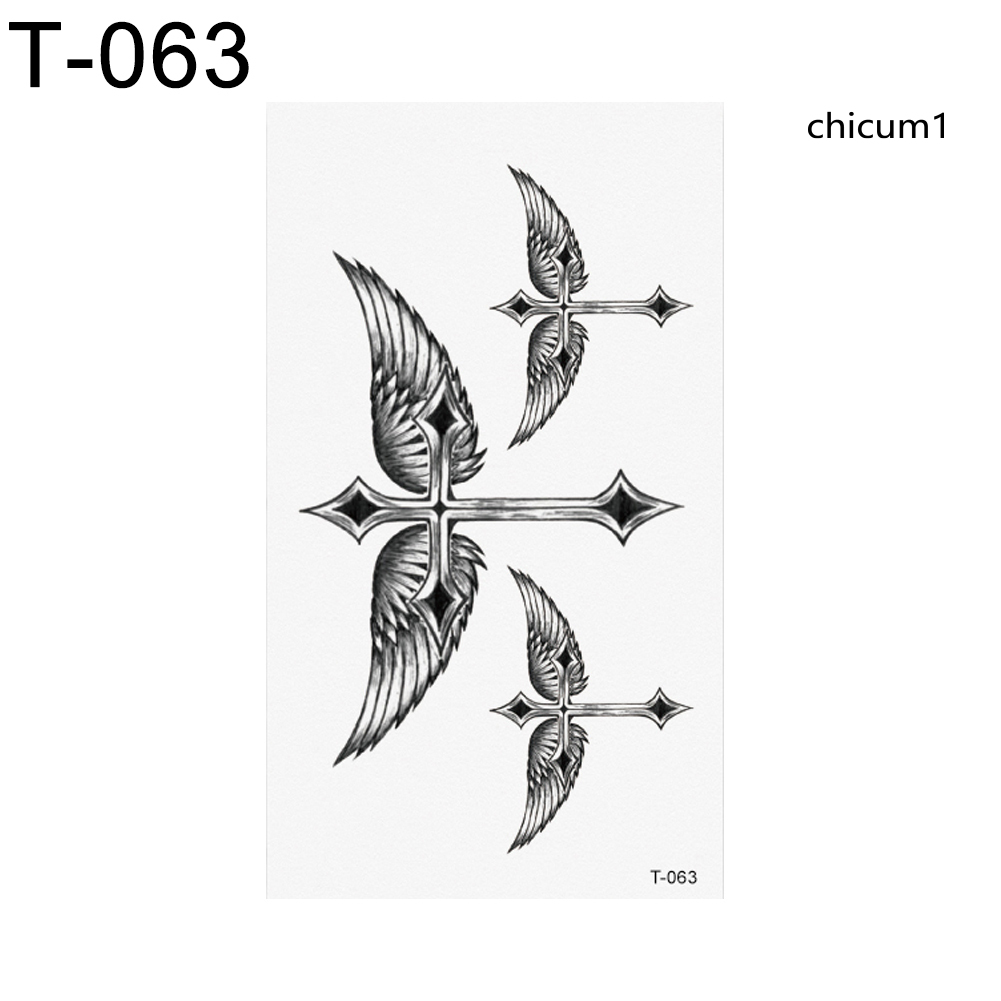 Nhãn dán giả xăm họa tiết hoa/động vật/lông vũ lâu trôi hợp thời trang