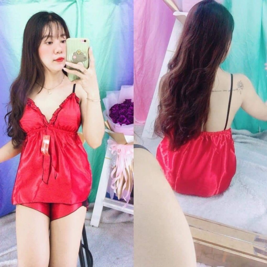 Đồ ngủ sexy nữ 2 dây ren, mịn mịn, quyến rủ, DN3