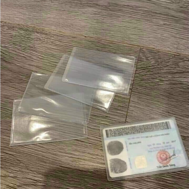 Vỏ Bọc Thẻ Căn Cước Thẻ Ngân Hàng Bằng Lái Xe Nhựa Dẻo Trong Suốt