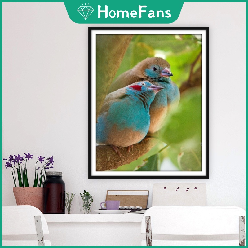 Tranh Đính Đá 5D Tự Làm Hình Chim 40x50cm Trang Trí Nhà Cửa