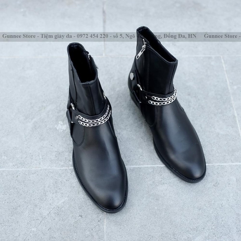 HARNESS BOOT GIÀY NAM CAO CỔ ĐAI CHAIN TĂNG CHIỀU CAO HR1 | BigBuy360 - bigbuy360.vn