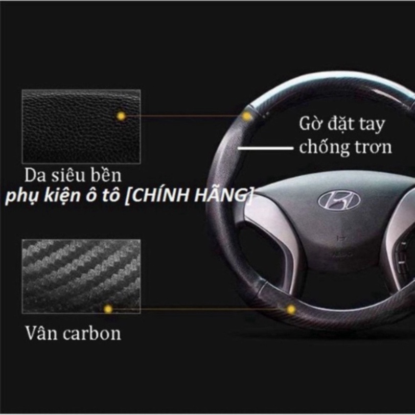 Bọc Da Vô Lăng - Bọc Vô Lăng Cacbon [CAO CẤP] Vừa Cho Xe 4 Chỗ, 7 Chỗ Full Logo Các Hãng Xe