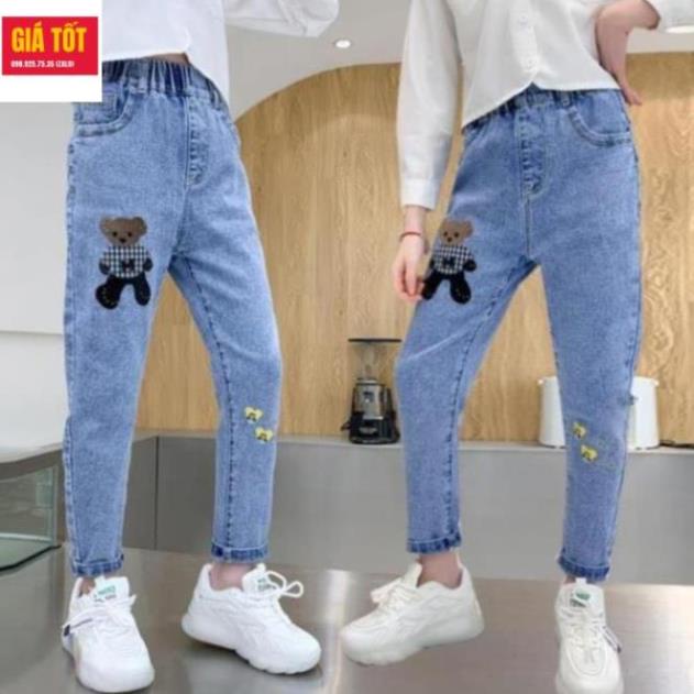 Quần jean size đại cho bé gái 10 tuổi  ✨ Quần bò big size cho bé gái 20kg 25kg 30kg 35kg 40kg