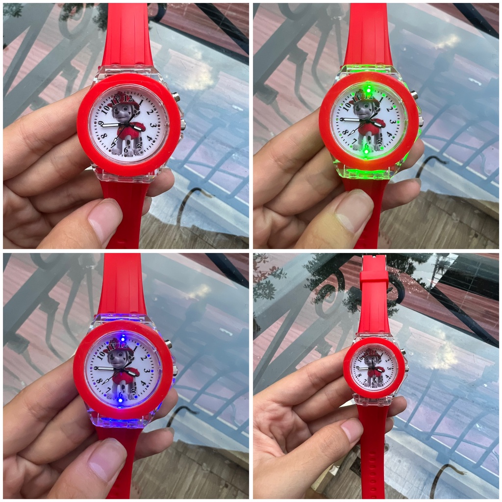 Đồng hồ elsa, kitty sofia cho bé gái, bé trai có đèn phát sáng