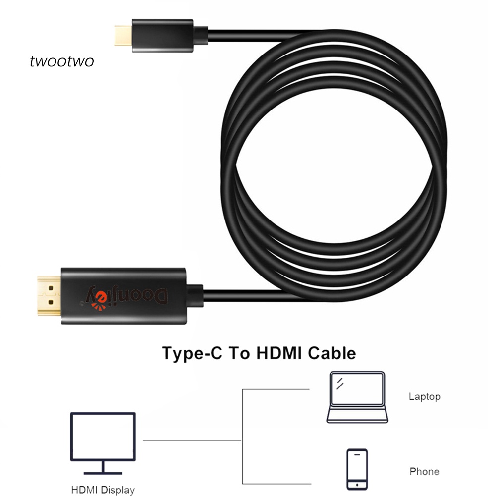Haio| Dây Cáp Chuyển Đổi USB Type C Sang HDMI 1080P Dài 1m Cho Samsung Android
