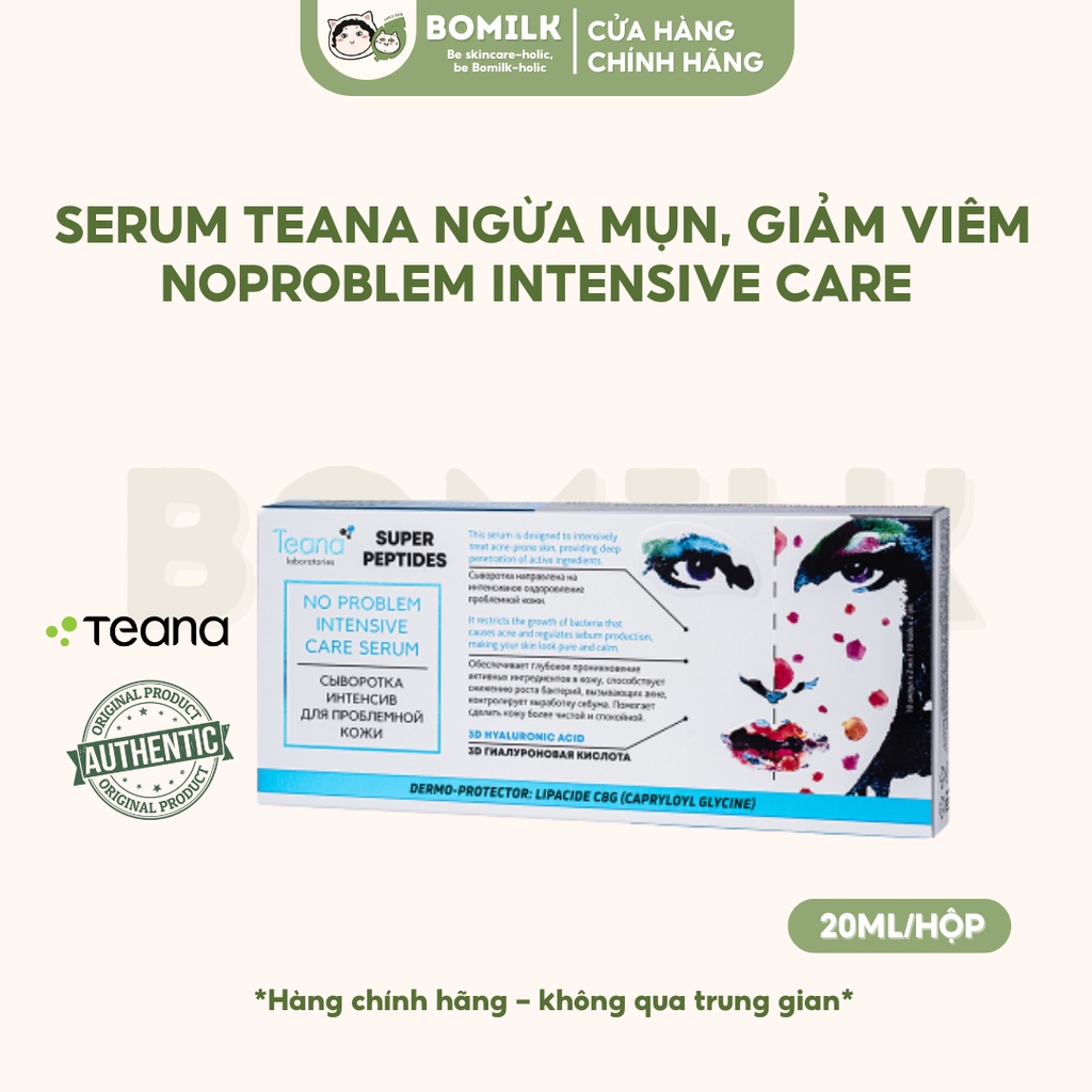 Serum Teana Noproblem intensive care - đẩy mụn, dịu da sưng, viêm