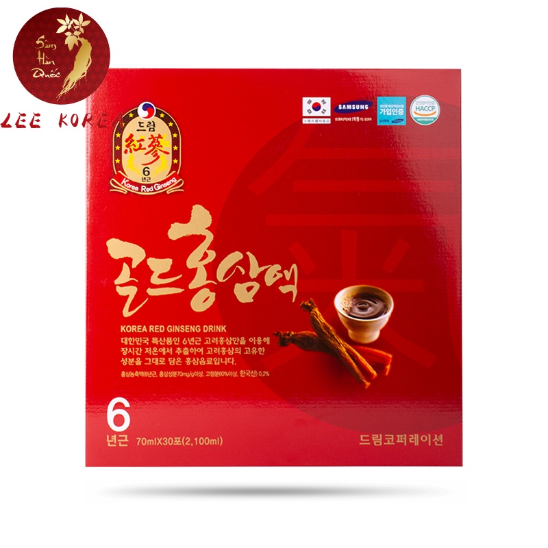 Hộp 30 gói nước hồng sâm 6 năm Korea Red Ginseng Drink Dream Hàn Quốc