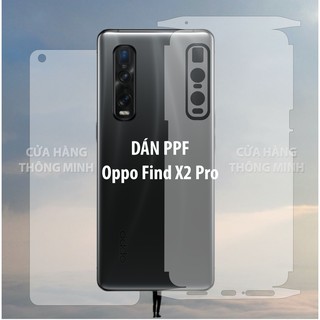 Dán PPF mặt trước, mặt sau, màn hình, mặt lưng Oppo Find X2 Pro Full viền