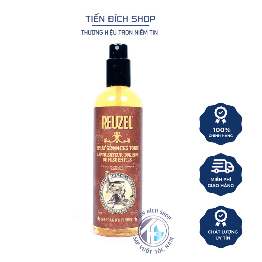 Xịt tạo phồng Pre Styling Reuzel Spray Grooming Tonic 355ml dưỡng tóc & tạo phồng