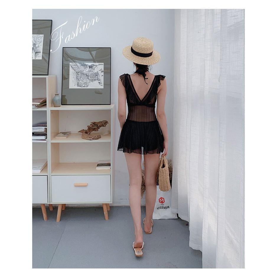 [QUÀ TẶNG KT Y TẾ]  Bikini váy đen hở lưng 👙[GIÁ SỐC]👙 Bộ đồ bơi nữ sang chảnh quyến rũ BKN303 | BigBuy360 - bigbuy360.vn