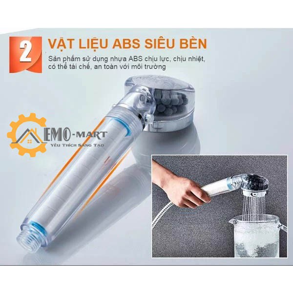 [ FREE SHIP ] 💦 Vòi sen tăng áp 3S – Lõi lọc Hàn Quốc 💦 BH 12 THÁNG 💦 Tăng áp lên 300% - Lọc Khuẩn, Nhựa ABS An Toàn