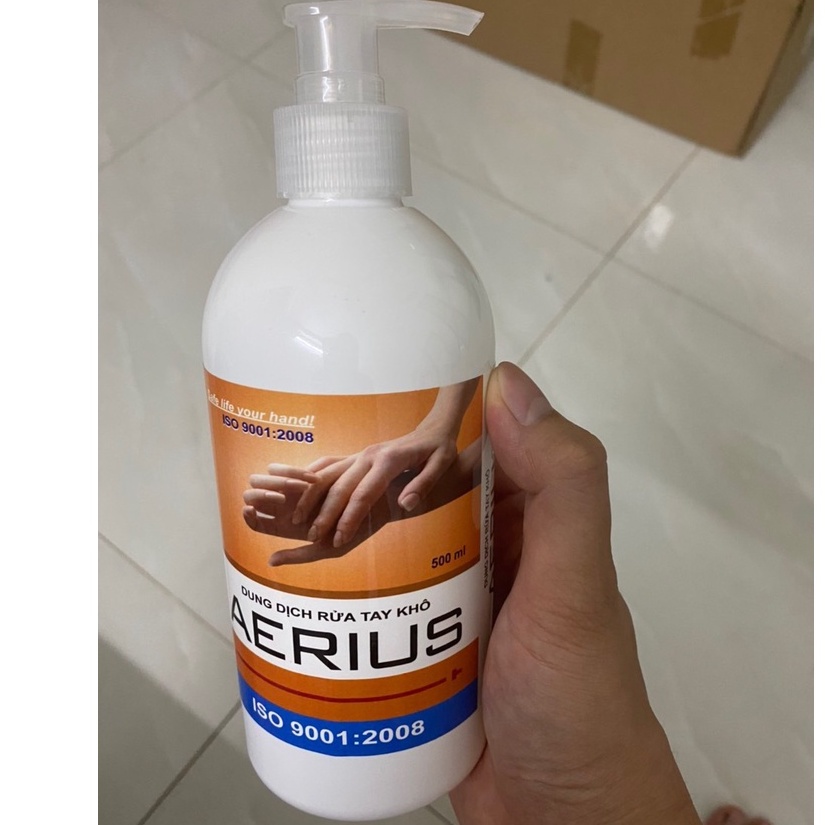 Nước rửa tay khô AERIUS diệt khuẩn, khử khuẩn, sát khuẩn (chai 500ml) | BigBuy360 - bigbuy360.vn