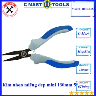 Kìm nhọn miệng dẹp mini 130mm 5″ b0172-05 c-mart