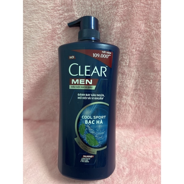 Dầu gội sạch gàu dành cho nam CLEAR Men Cool Sport Bạc Hà 650g