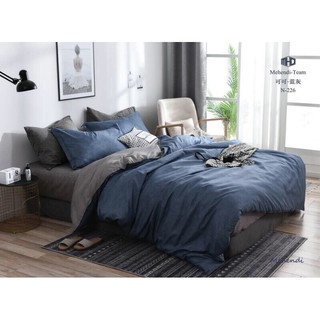 Bộ ga trải giường (Hình Thật) Chần Bông Xanh Xám Trơn Cotton M2*2M-M4*2M- M6*2M-M8*2M