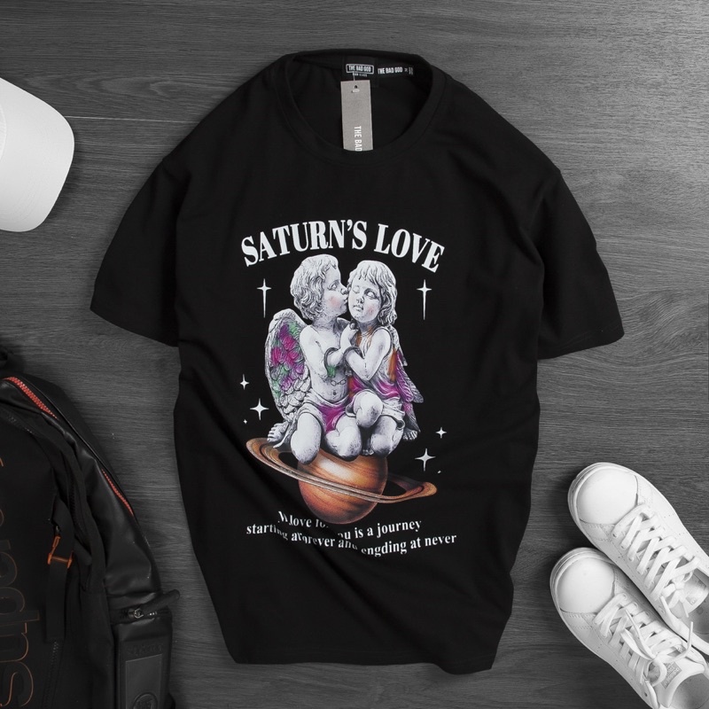 The Bad God Áo Phông Tay Lỡ Màu Đen Năng Động Z11 -Mbug